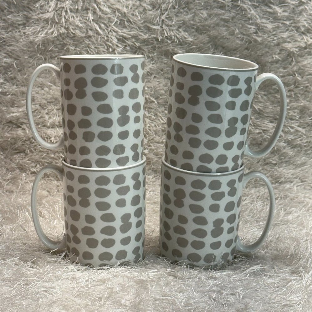 Kate Spade Spring Street White & Beige Dotted Lenox Coffee Mug